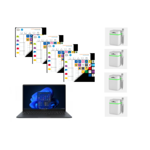 Zestaw: 4 roboty z matami do kodowania, laptop (grant cyfrowe materiały dydaktyczne)