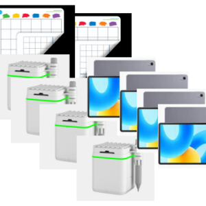 Zestaw: 4 x tablet, 4 roboty edukacyjne, maty do kodowania